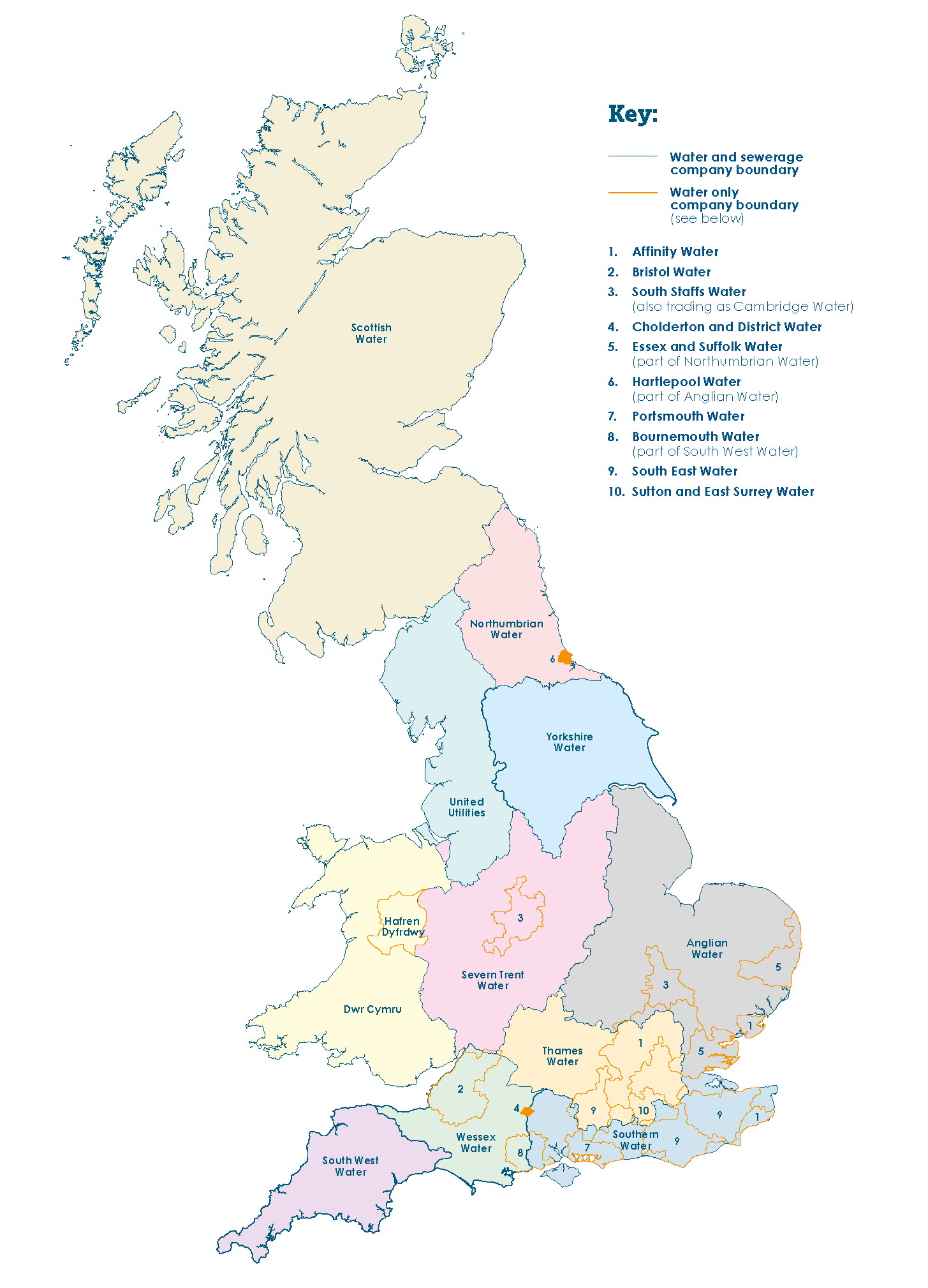 Ofwat Map Water Plus